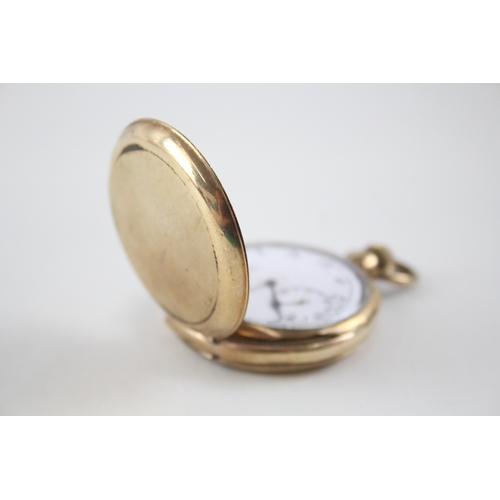 458 - Limit Rolled Gold Full Hunter Pocket Watch Hand-Wind Working