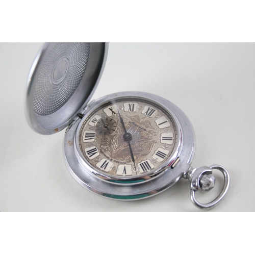 461 - Soviet Era Molnija Full Hunter Pocket Watch Hand-Wind Working