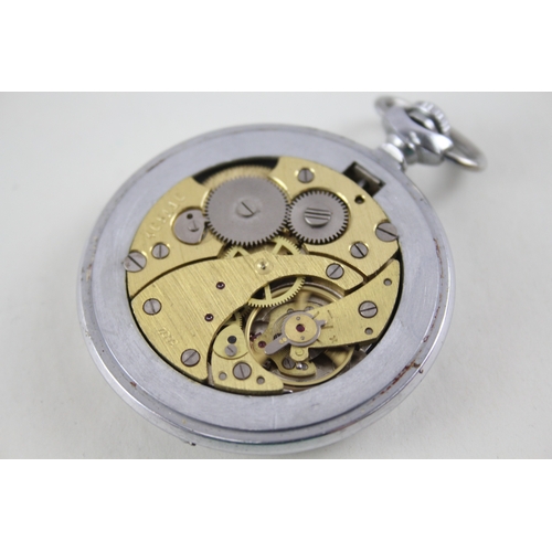 461 - Soviet Era Molnija Full Hunter Pocket Watch Hand-Wind Working