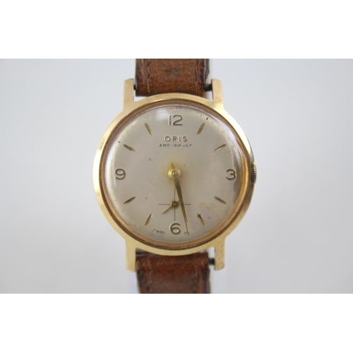 467 - Vintage Oris Gold Tone Small Seconds Watch Hand-Wind Working