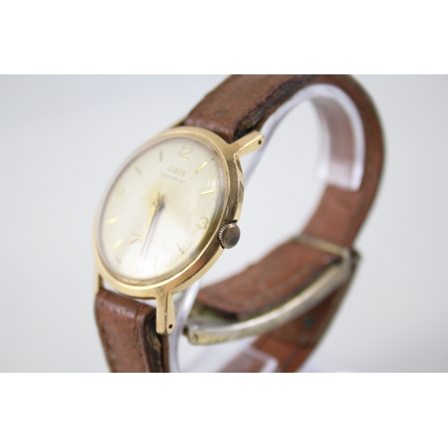 467 - Vintage Oris Gold Tone Small Seconds Watch Hand-Wind Working