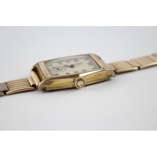 469 - Vintage Rolled Gold Tank Style Watch Hand-Wind Working