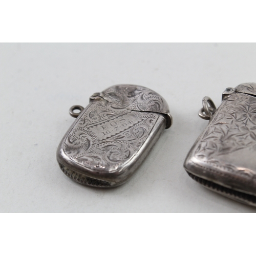 13 - 3 x .925 sterling silver vesta / match cases