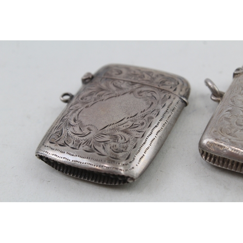 14 - 3 x .925 sterling silver vesta / match cases