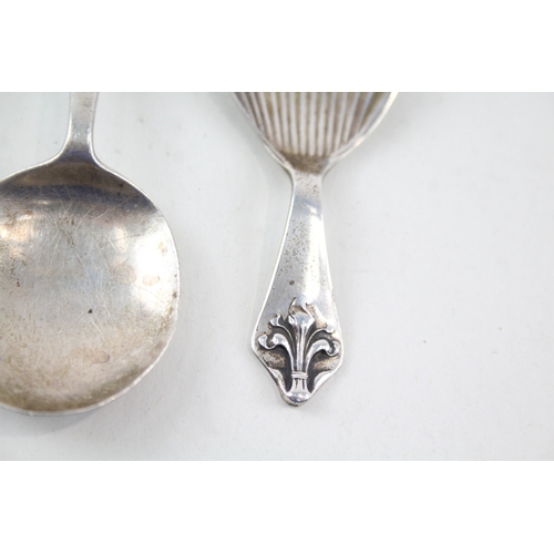 18 - 3 x .925 sterling silver spoons inc caddy etc