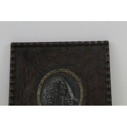 19 - .800 silver portrait w/ wooden frame