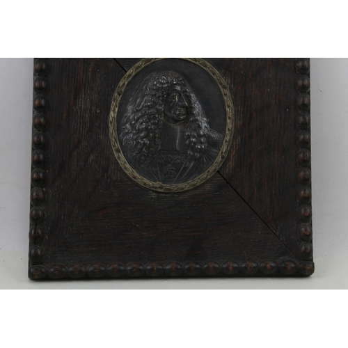 19 - .800 silver portrait w/ wooden frame