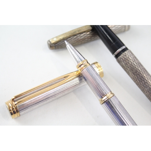 36 - 2 x .925 sterling silver rollerball pens inc waterman, sheaffer