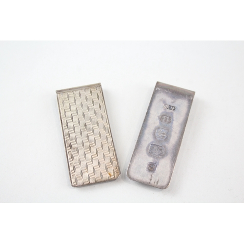 59 - 2 x .925 sterling silver gents money clips