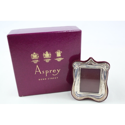 64 - vintage ASPREY & CO. .925 sterling silver small photograph frame boxed