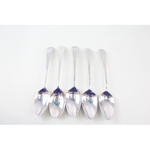 70 - 5 x .925 sterling silver georgian teaspoons