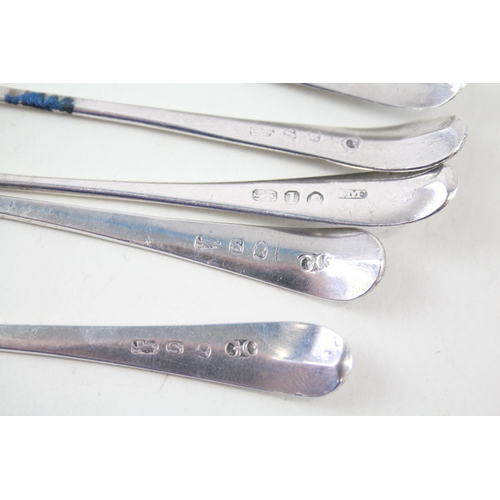 70 - 5 x .925 sterling silver georgian teaspoons