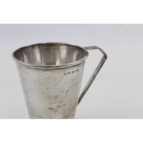 81 - .925 sterling silver art deco christening cup