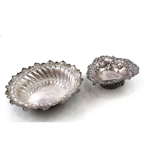 90 - 2 x .925 streling silver victorian pin / trinket dishes