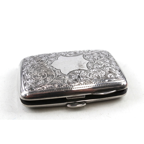 92 - edwardian .925 sterling silver cigarette case