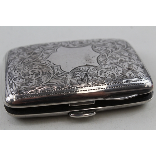 92 - edwardian .925 sterling silver cigarette case