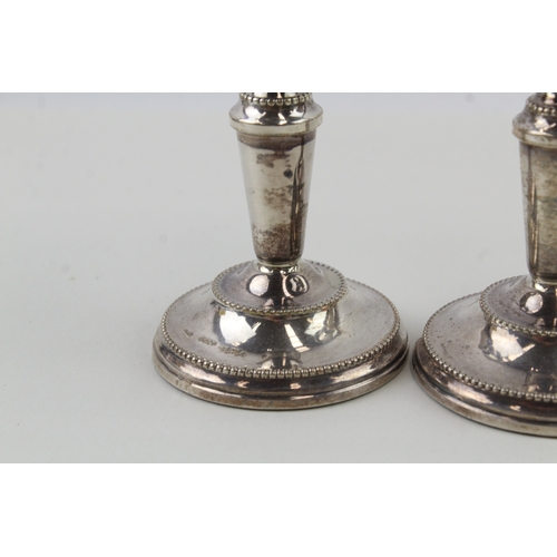 94 - Vintage .925 sterling silver filled candlesticks