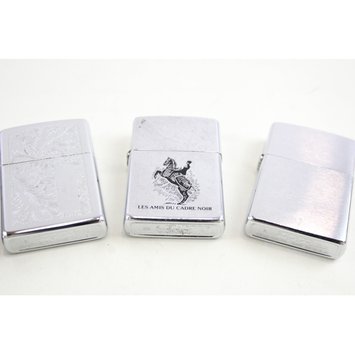 483 - Zippo Lighters Inc Pewter Bulldog, Chrome Venetian, Serenity Prayer, Etc x 5