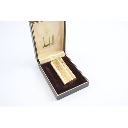 492 - Boxed Dunhill Gold Plated S-Shape Lighter