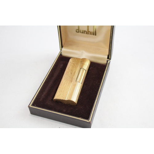 492 - Boxed Dunhill Gold Plated S-Shape Lighter