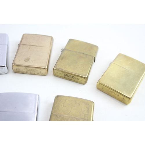 495 - Zippo Lighters Inc Brass, Steel, Engraved, Etc UNTESTED x 10