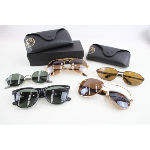 498 - Collection of Designer Rayban Sunglasses Inc Cases x 5