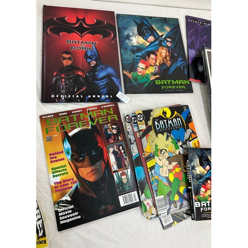 28 - Selection of Batman merchandise to include ' A Pop Up Play book', ' magazines' etc