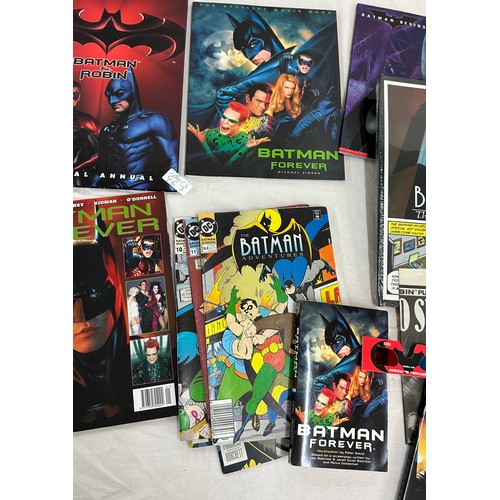 28 - Selection of Batman merchandise to include ' A Pop Up Play book', ' magazines' etc