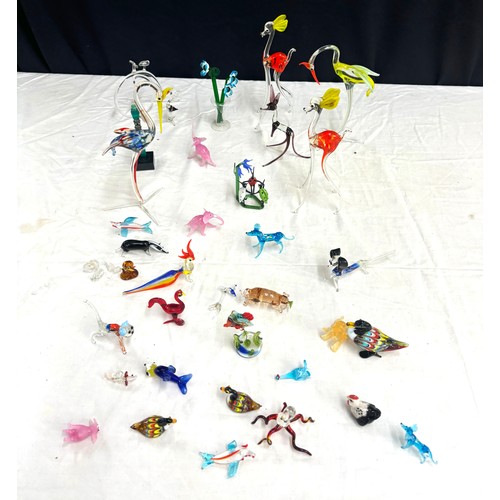 83 - Large selection of assorted glass animals