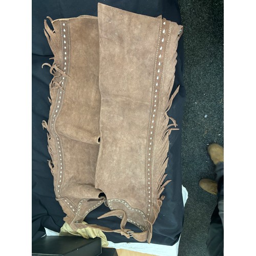 32 - Vintage suede cowboy pants