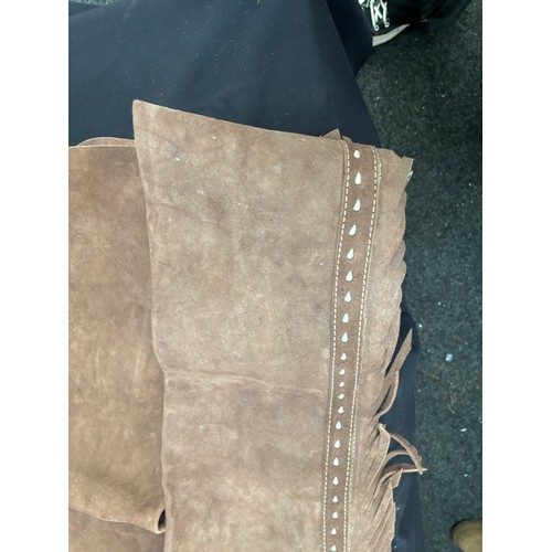 32 - Vintage suede cowboy pants