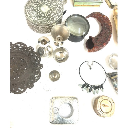 63 - Large selection of collectables includes pipes, brooches etc