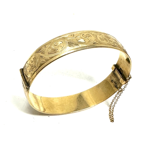 100 - vintage gold 1/5th 9ct rolled gold bangle weight 30g