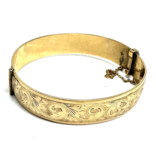 100 - vintage gold 1/5th 9ct rolled gold bangle weight 30g