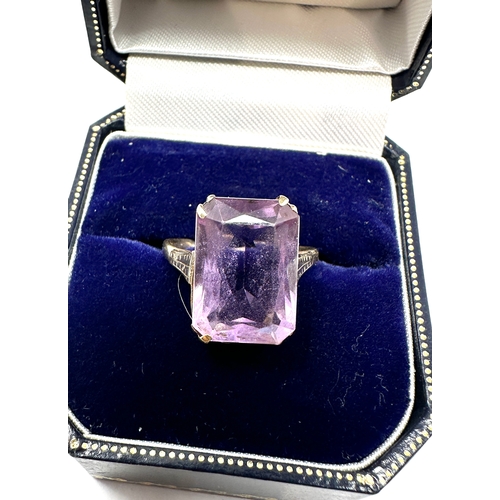 116 - 9ct gold amethyst dress ring weight 3.3g