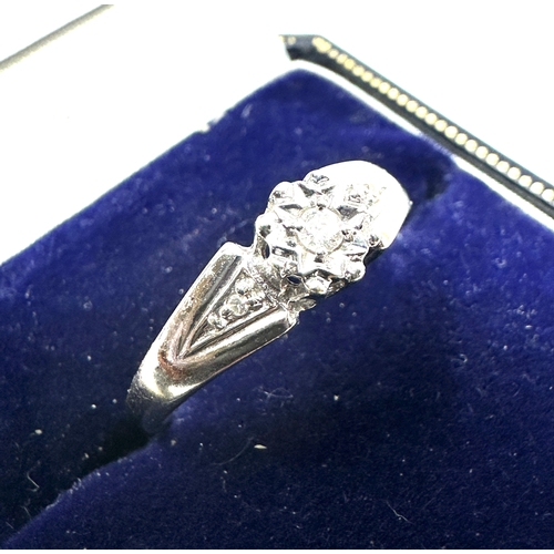 127 - 9ct white gold diamond ring weight 2.4g .10ct diamond