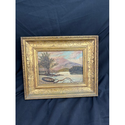 92A - Vintage gilt framed painting frame measures approximately 18 inches by 15 inches