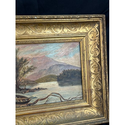 92A - Vintage gilt framed painting frame measures approximately 18 inches by 15 inches