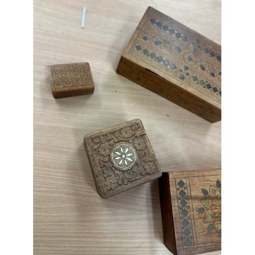 6 - Selection of assorted wooden trinkets / boxes