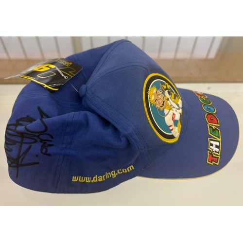 96 - Selection of signed racer caps to include COA from Pierfranesco Chili, Max Biaggi etc