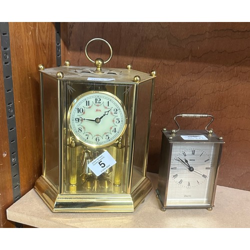 5 - Cased clock and one other, untested