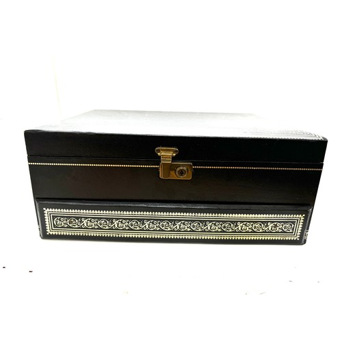 49 - Black cantilever jewellery box