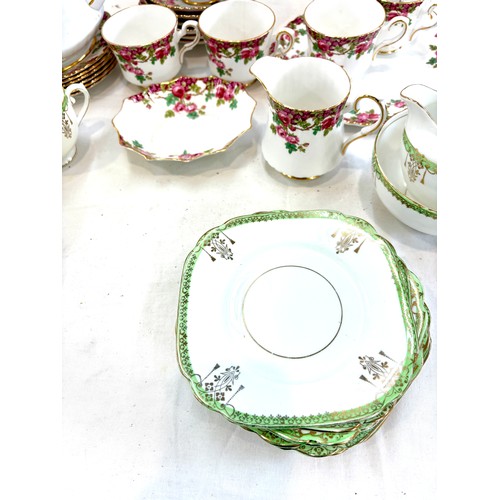 165 - Royal Stafford Olde English Garden Roses part tea set, comprising teapot, cups, saucers, plates toge... 