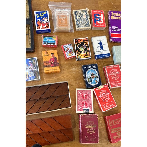 153 - Playing cards x 30 decks, sports, advertising, pin up girls, little mermaid, a vintage set of bridge... 