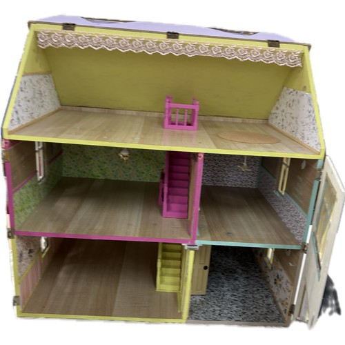 565 - Childrens dolls house, approximate measurements Height 24 inches, width 24 inches, depth 16 inches