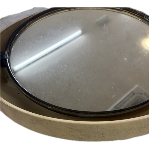 297 - 1970's Allibert backlit tilting wall mirror, diameter 24 inches untested