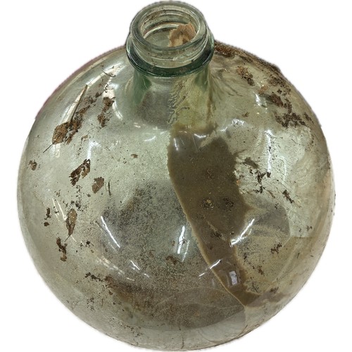 247 - Large glass carbuoy, approximate measurements: 24 inches tall, diameter 19 inches