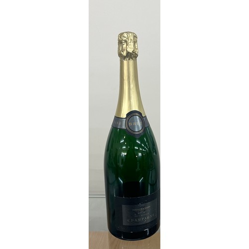 126 - Empty Brut Champagne bottle overall height 15 inches tall