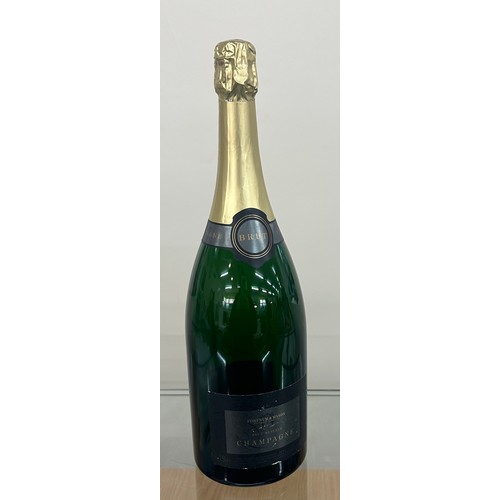 126 - Empty Brut Champagne bottle overall height 15 inches tall