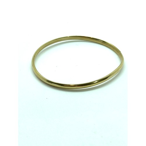 442 - ladies 9ct gold bangle total weight 4 grams